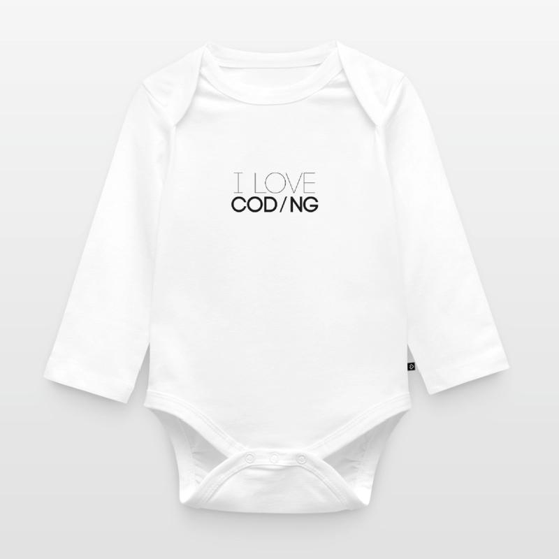 J'aime programmer la profession de code de programmeur Body Bébé bio manches longues