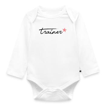 Trainer - Baby Bio-Langarm-Body - Weiß - Vorne