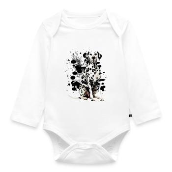 dalmata - Organic Longsleeve Baby Bodysuit - white - Front
