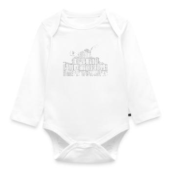 Maurer Geschenkkdeen Pocket - Baby Bio-Langarm-Body - Weiß - Vorne