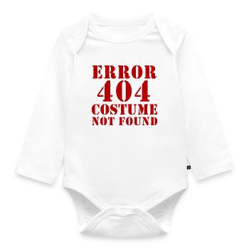 Error 404 - Costume not found - Baby Bio-Langarm-Body - Weiß - Vorne