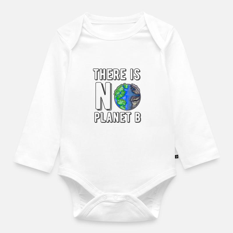 Il n'y a pas de planète B pour sauver la planète durable - Body Bébé bio manches longues - blanc