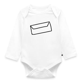 Envelope envelope letter letter icon - Organic Longsleeve Baby Bodysuit - white - Front