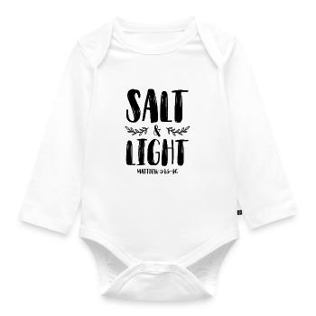 salz und licht bibel - Baby Bio-Langarm-Body - Weiß - Vorne