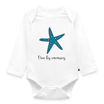 LONG LIVE THE HOLIDAYS. Holiday. Happy holidays - Organic Longsleeve Baby Bodysuit - white - Front