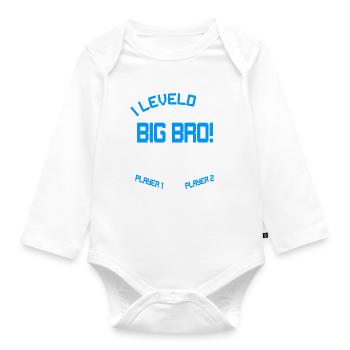 Enfin Big Bro - Video Games Gaming Frère - Body Bébé bio manches longues - blanc - Devant