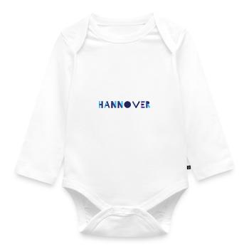 Hannover Geometrie - Baby Bio-Langarm-Body - Weiß - Vorne