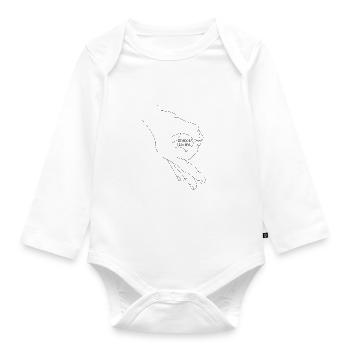 Reingeschaut Reingeguckt Retro Meme - Baby Bio-Langarm-Body - Weiß - Vorne