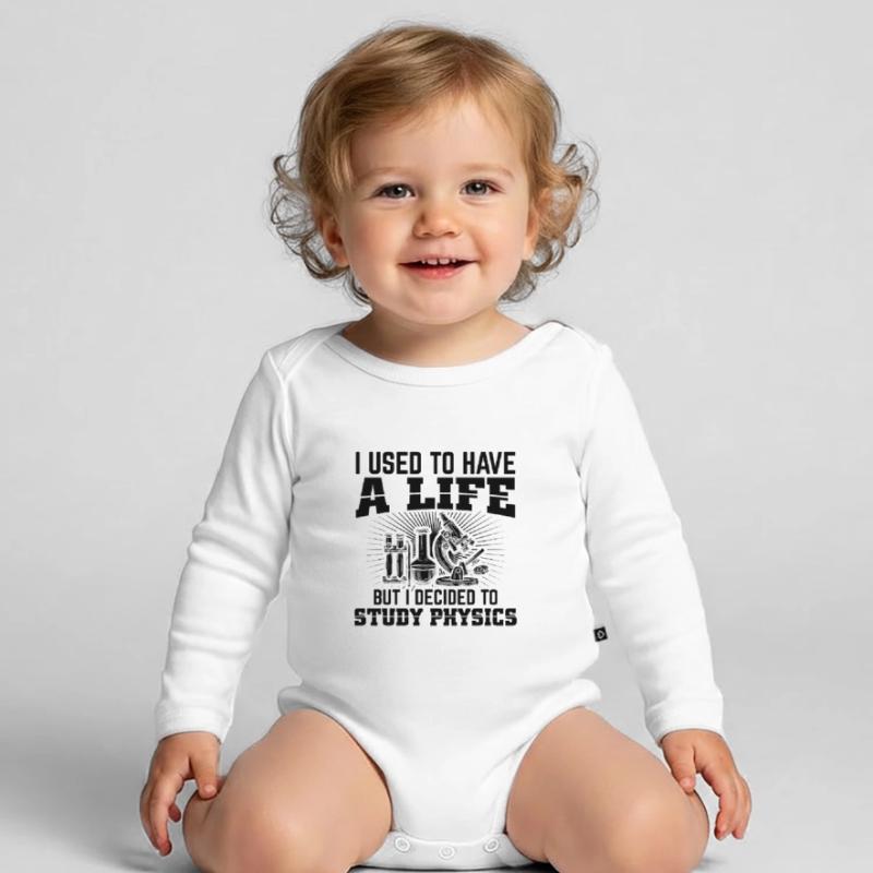 Physics Students | Study Physicist Gift Ideas Organic Longsleeve Baby Bodysuit