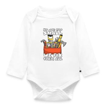 Handwerker - Baby Bio-Langarm-Body - Weiß - Vorne