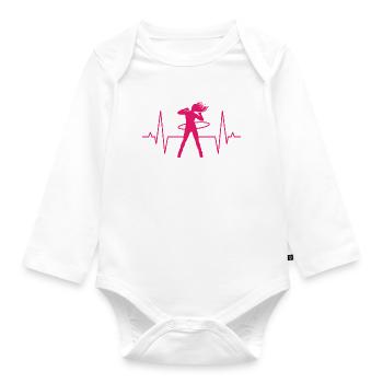 Hula Mature Hullers Hoop Fitness cadeau dames - Body Bébé bio manches longues - blanc - Devant