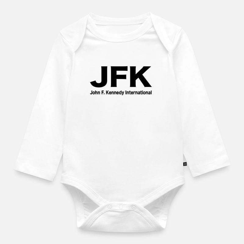 JFK - Body Bébé bio manches longues - blanc