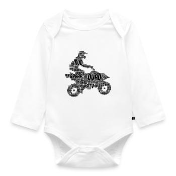 Quad - Baby Bio-Langarm-Body - Weiß - Vorne