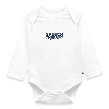 Speech therapy Speech therapist Speech therapist Speech therapist Speech therapist - Organic Longsleeve Baby Bodysuit - white - Front