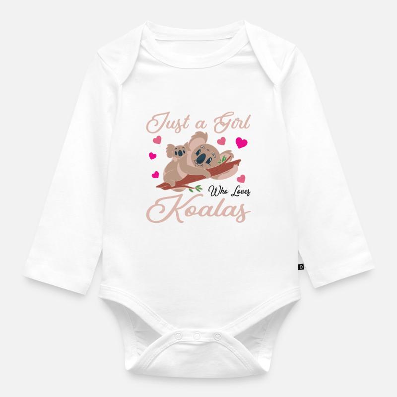 Koala Koalabär Koalas - Body Bébé bio manches longues - blanc