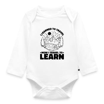 Travel Travel Traveller Travel Agent - Organic Longsleeve Baby Bodysuit - white - Front