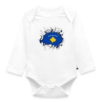 Kosovo - Body Bébé bio manches longues - blanc - Devant