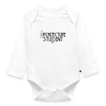 Architecture student Profession Architecture Architect - Organic Longsleeve Baby Bodysuit - white - Front