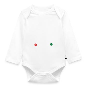 t shirt la bretagne m appelle humour breton homme - Body Bébé bio manches longues - blanc - Devant