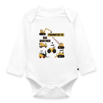 Véhicules routiers de construction de frère - Body Bébé bio manches longues - blanc - Devant