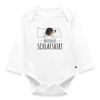 Australian Shepherd - Baby Bio-Langarm-Body - Weiß - Vorne