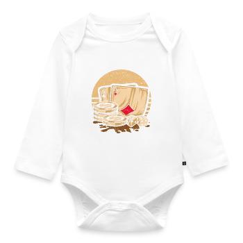Retro Poker Casino Cartes de Poker & Jetons de Poker - Body Bébé bio manches longues - blanc - Devant