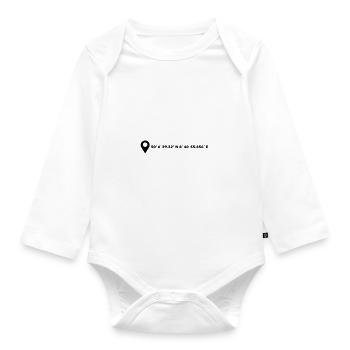 Frankfurt am Main coordinates - Organic Longsleeve Baby Bodysuit - white - Front