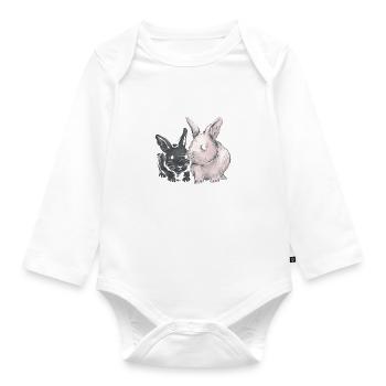 Mir reichts ich muss zu meinen Hasen - Baby Bio-Langarm-Body - Weiß - Vorne