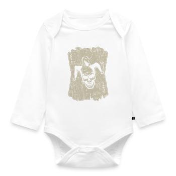 Poker Card Player Vintage Joker Card - Organic Longsleeve Baby Bodysuit - white - Front