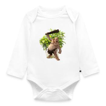 Troll - Baby Bio-Langarm-Body - Weiß - Vorne
