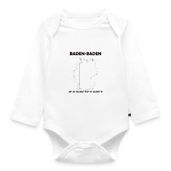 Baden-Baden Stadt - Baby Bio-Langarm-Body - Weiß - Vorne
