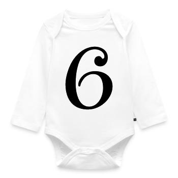 6 - Organic Longsleeve Baby Bodysuit - white - Front