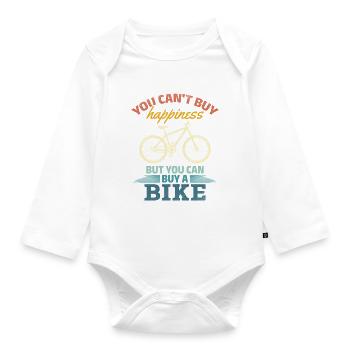 Vélo de montagne Vous ne pouvez pas acheter de la chance, mais - Body Bébé bio manches longues - blanc - Devant
