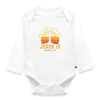 Normal Isn't Coming Back Jesus Is - Baby Bio-Langarm-Body - Weiß - Vorne