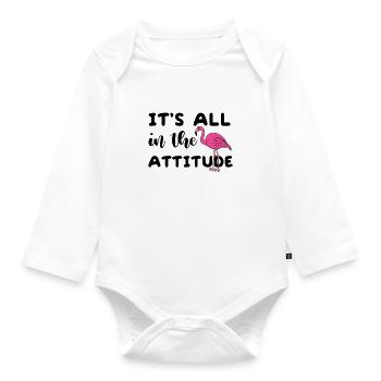 Flamingo Pink Flamingo Flamingo Gift - Organic Longsleeve Baby Bodysuit - white - Front
