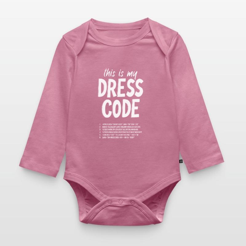 Funny Programmer Coder My Dress Code Baby Bio-Langarm-Body