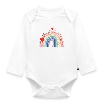 Rainbow Web Developer Programmer - Baby Bio-Langarm-Body - Weiß - Vorne