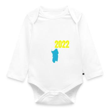 Sardinien Tour 2022 Urlaub T-Shirt Sommer - Baby Bio-Langarm-Body - Weiß - Vorne