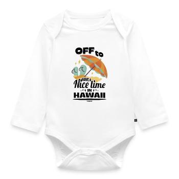 Hawaii - Baby Bio-Langarm-Body - Weiß - Vorne
