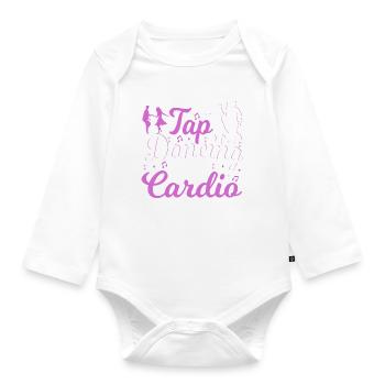 Tap Dancing Is My Cardio Funny Tap Dancer - Baby Bio-Langarm-Body - Weiß - Vorne