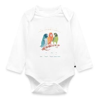 Ich habe mehr als einen Vogel Wellensittich - Baby Bio-Langarm-Body - Weiß - Vorne