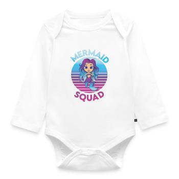 Sea Maid Squad - Baby Bio-Langarm-Body - Weiß - Vorne