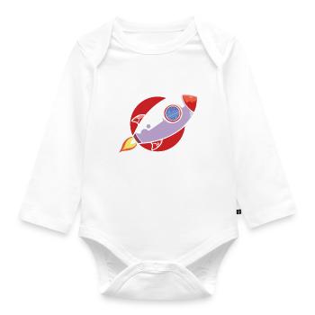 Funny Teaching Reading Is Rocket Science - Baby Bio-Langarm-Body - Weiß - Vorne