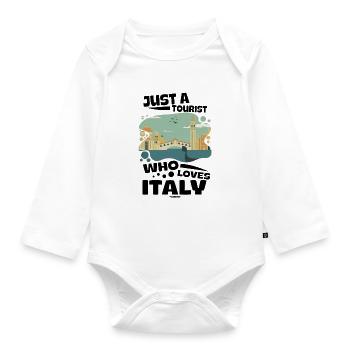 Italy - Organic Longsleeve Baby Bodysuit - white - Front