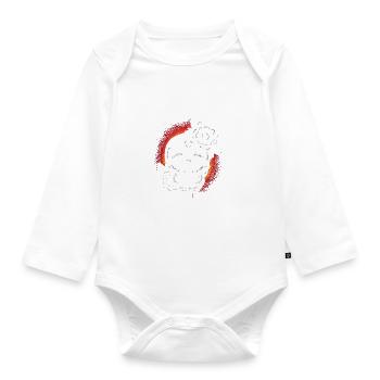 Inked Unit Clerk - Baby Bio-Langarm-Body - Weiß - Vorne