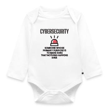 Cybersecurity - IT Security Computer Scientists - Organic Longsleeve Baby Bodysuit - white - Front