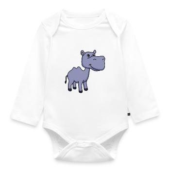 Camel Comic - Body Bébé bio manches longues - blanc - Devant