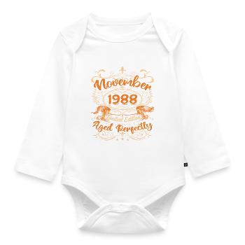 November 1988 Limitierte Auflage - Baby Bio-Langarm-Body - Weiß - Vorne