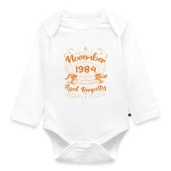 November 1984 Limitierte Auflage - Baby Bio-Langarm-Body - Weiß - Vorne