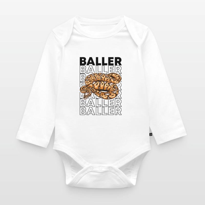Ball Python 80's Style Baller Royal Python Snake Body Bébé bio manches longues
